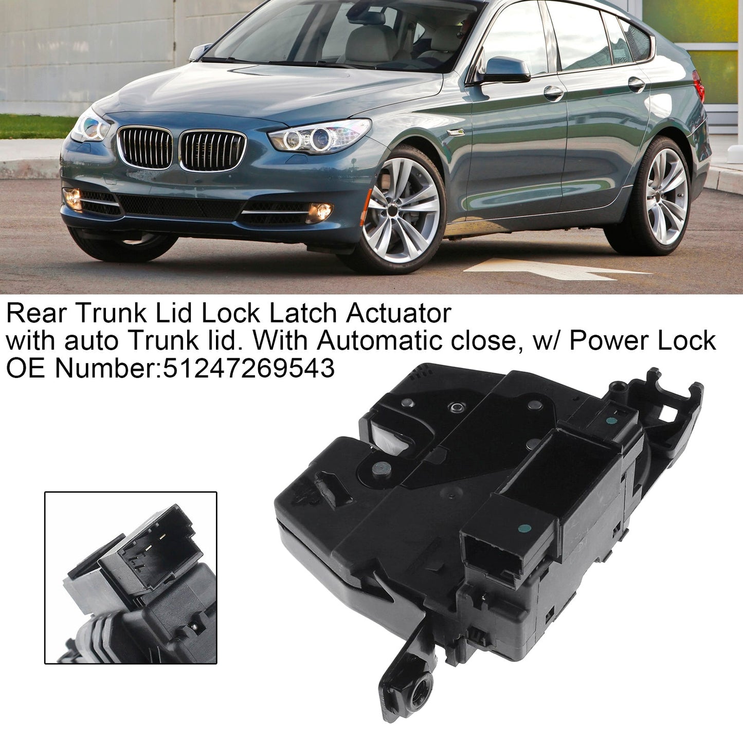 2012-2015 BMW 528i xDrive F10 51247269543 Rear Trunk Lid Lock Latch Actuator