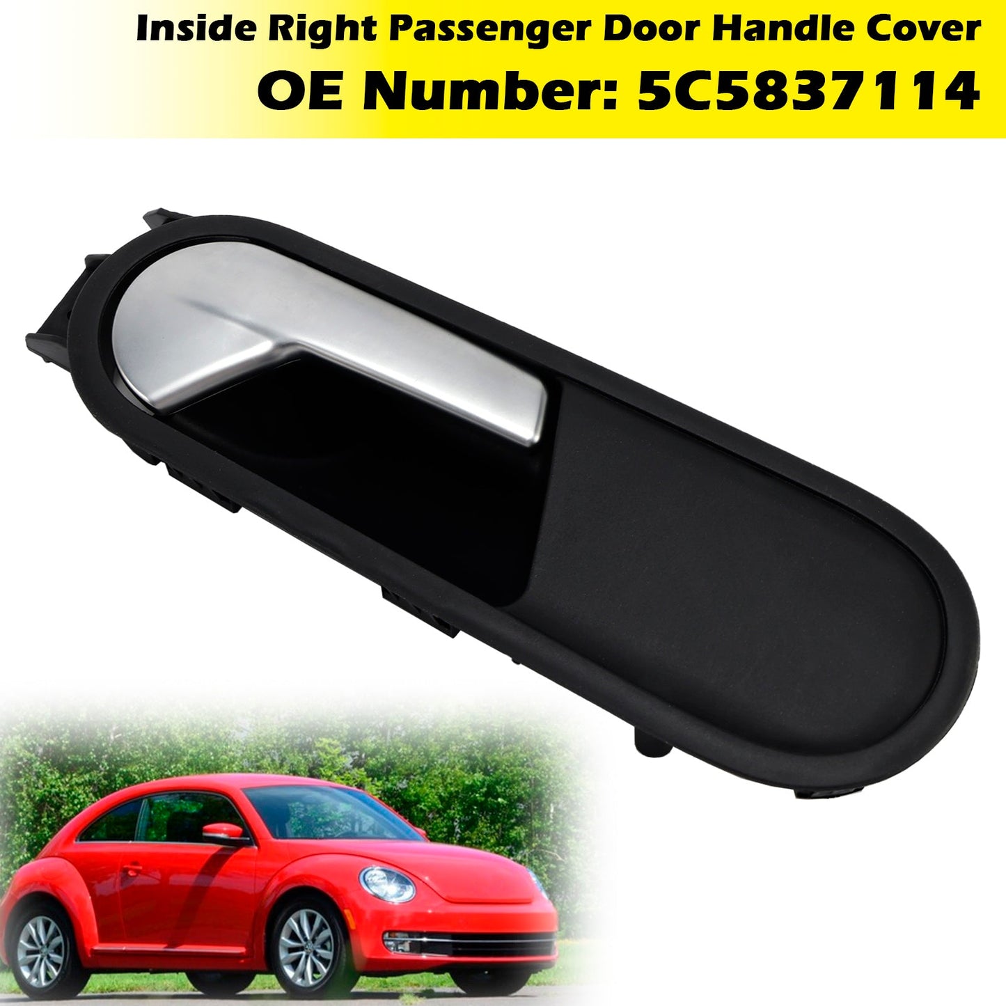 Inside Right Passenger Door Handle Cover 2012-2014 VW Beetle 5C5837114