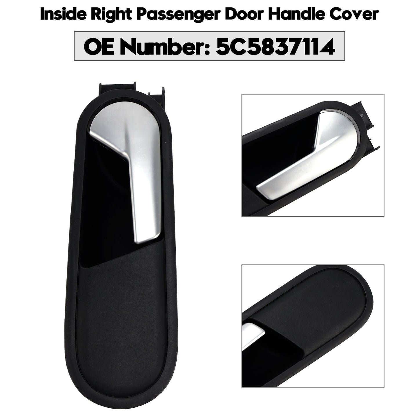 Inside Right Passenger Door Handle Cover 5C5837114 For VW Beetle 2012-2014