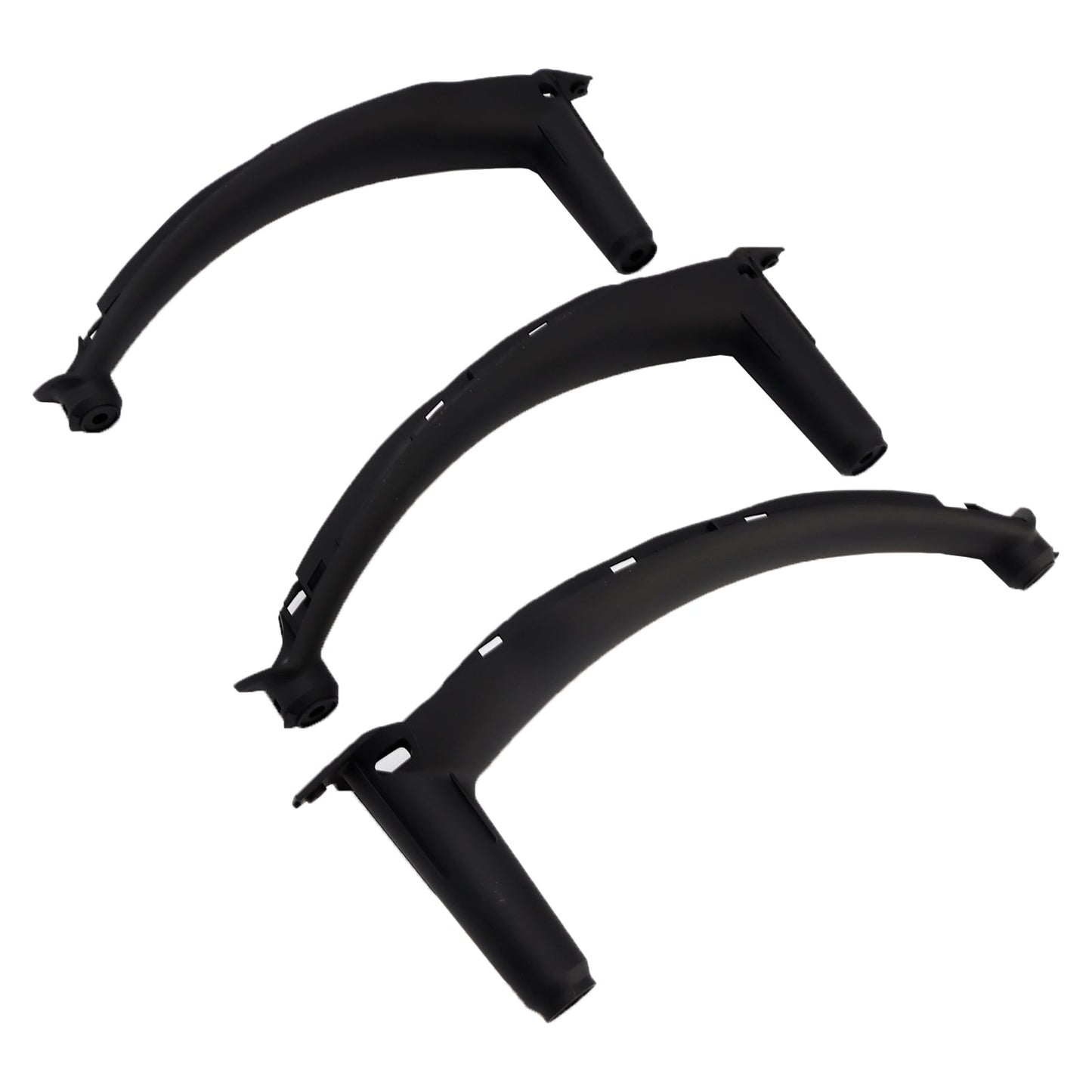 3pcs Black Inner Door Panel Handle Pull Trim Cover For BMW E70 X5 E71 X6 07-14