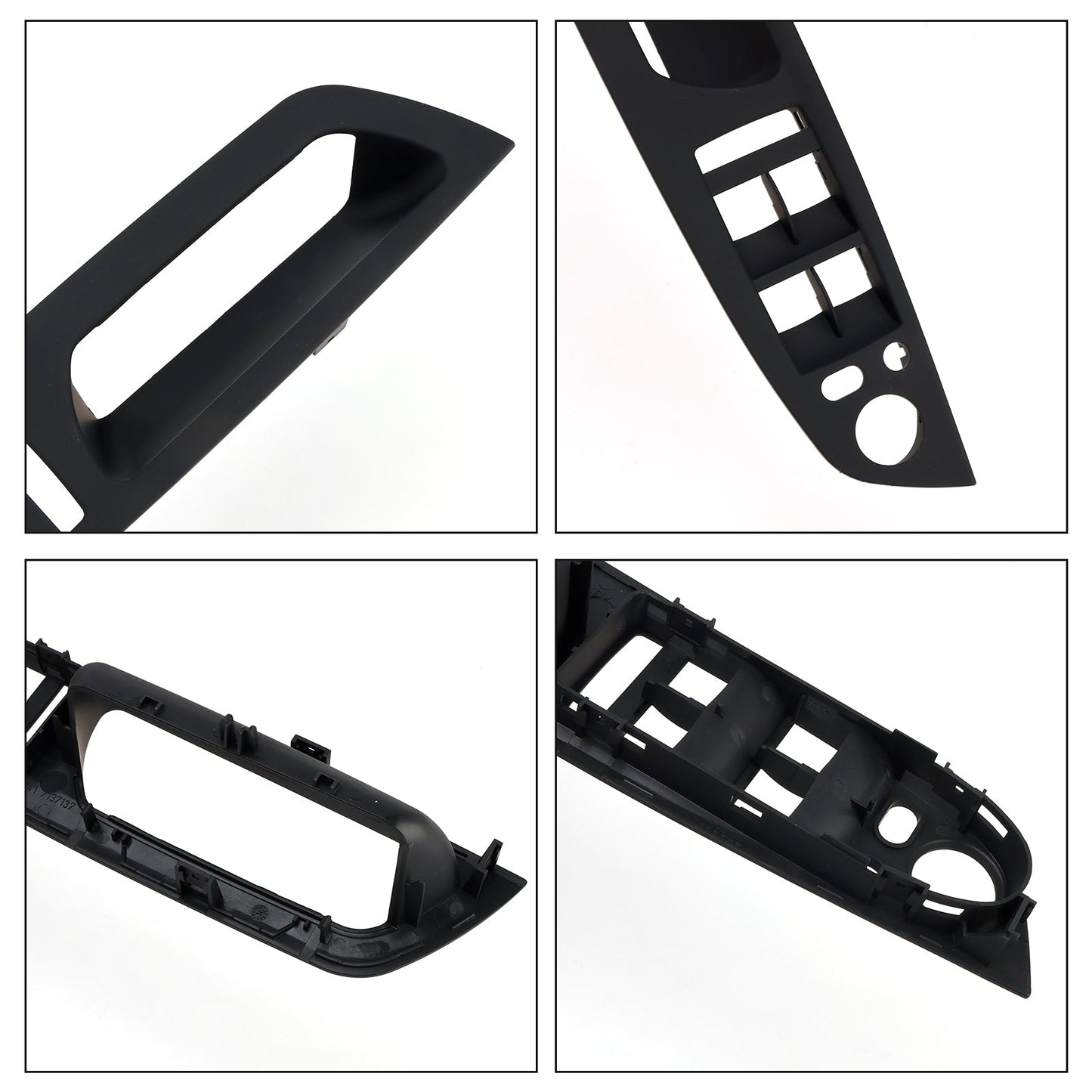 2008-2014 E71 E72 X6 SAV 51416975777 4pcs Black Inner Door Panel Handle Pull Trim Cover
