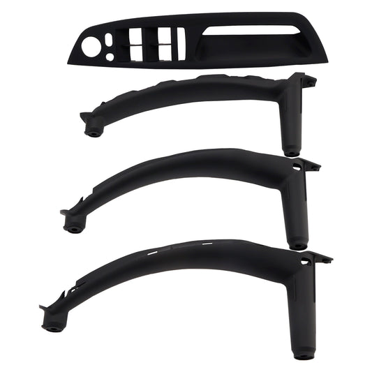 2008-2014 E71 E72 X6 SAV 51416975777 4pcs Black Inner Door Panel Handle Pull Trim Cover