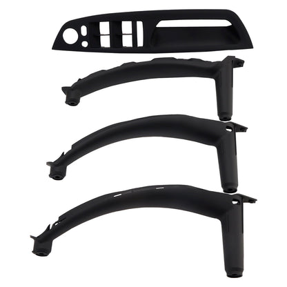 4pcs Black Inner Door Panel Handle Pull Trim Cover For BMW E70 X5 E71 X6 07-14