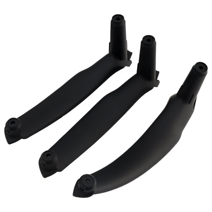 2008-2014 E71 E72 X6 SAV 51416969401 3pcs Black Inner Door Panel Handle Pull Trim Cover