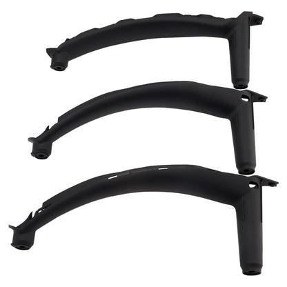 3pcs Black Inner Door Panel Handle Pull Trim Cover For BMW E70 X5 E71 X6 07-14