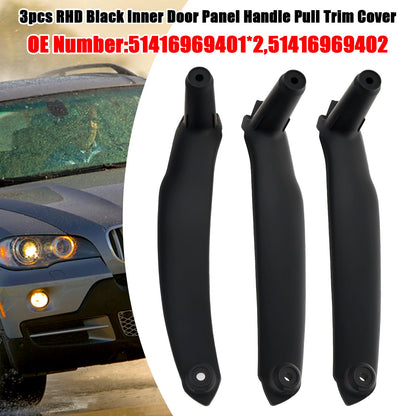 2008-2014 E71 E72 X6 SAV 51416969402 3pcs RHD Inner Door Panel Handle Pull Trim Cover