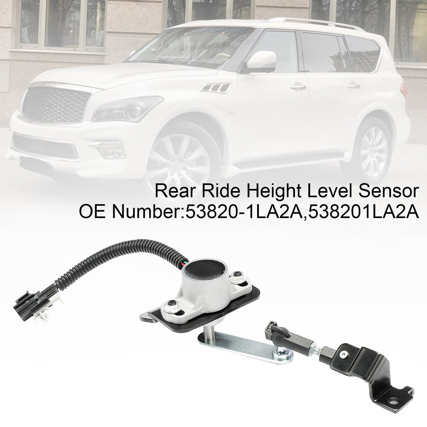 2011-2013 INFINITI QX56 V8 5.6L Rear Side with Rear Air Suspension 53820-1LA2A Ride Height Level Sensor Rear