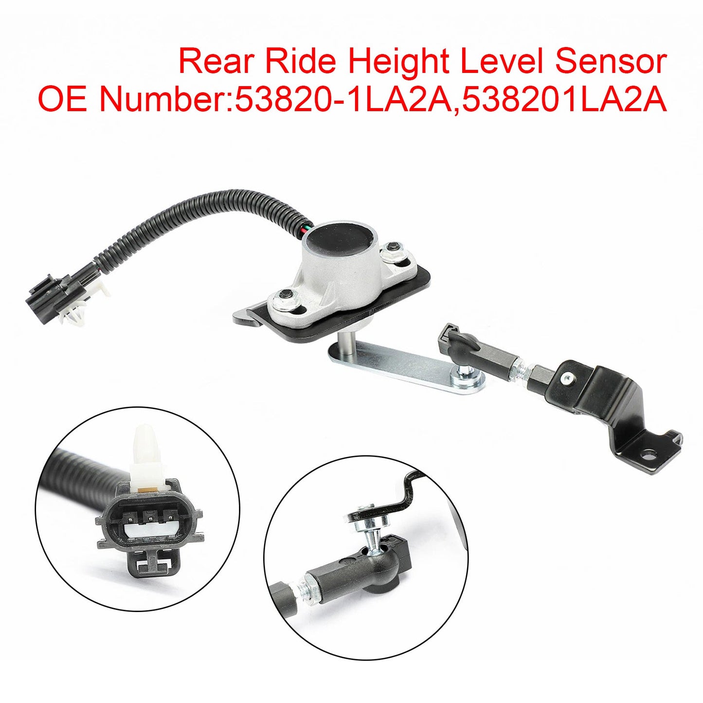 2011-2013 INFINITI QX56 V8 5.6L Rear Side with Rear Air Suspension 53820-1LA2A Ride Height Level Sensor Rear