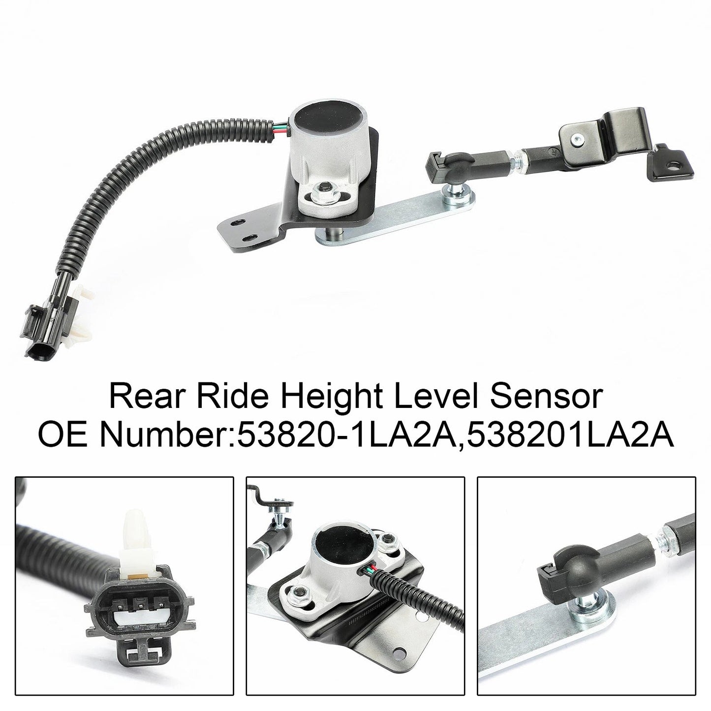 2011-2013 INFINITI QX56 V8 5.6L Rear Side with Rear Air Suspension 53820-1LA2A Ride Height Level Sensor Rear