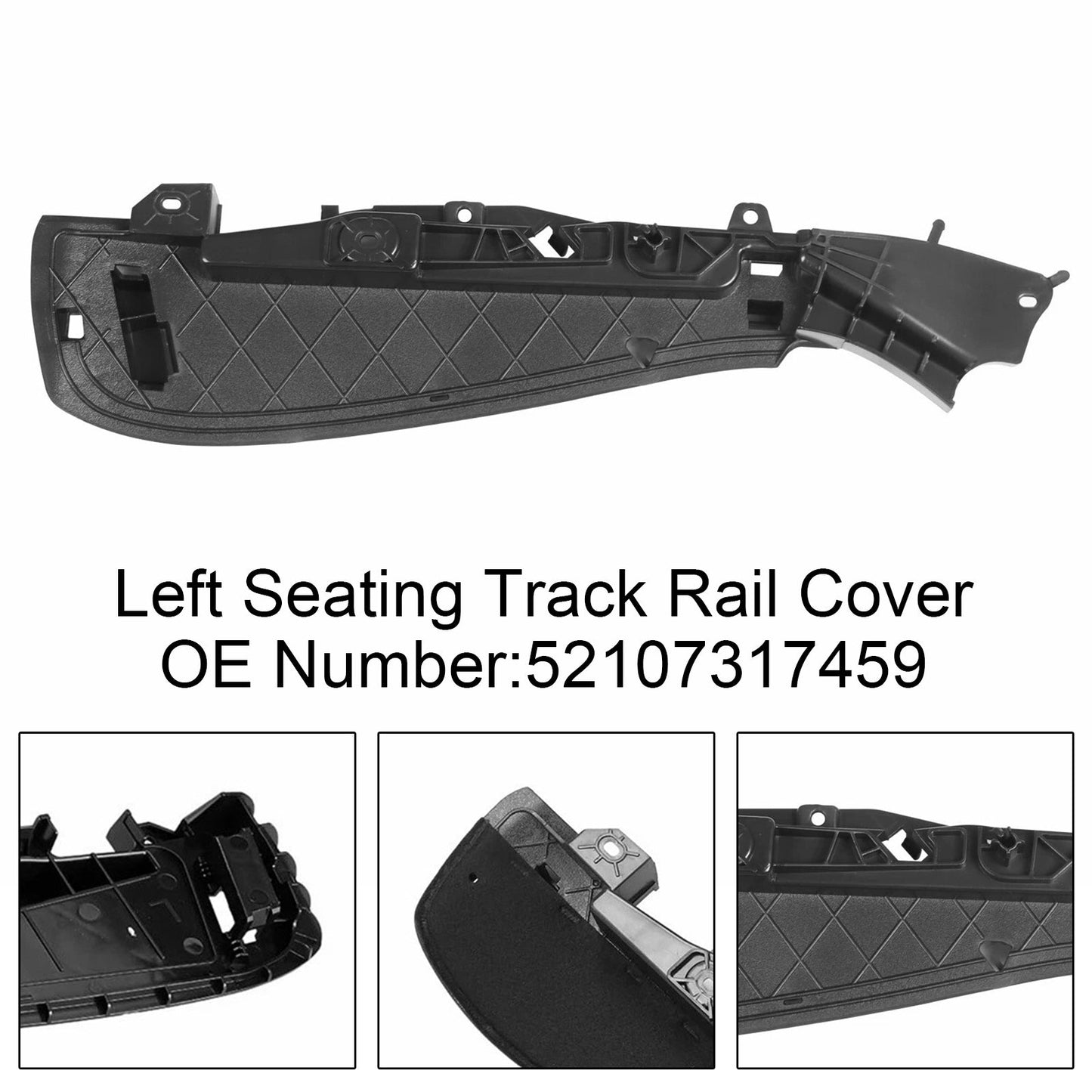 2012-2017 BMW 5 F07 GT LCI 52107317459 Left Support Seating Track Rail Cover