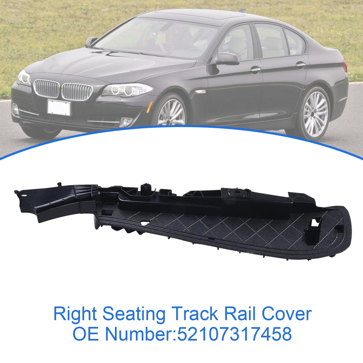 2012-2017 BMW 5 F07 GT LCI 52107317458 Right Support Seating Track Rail Cover