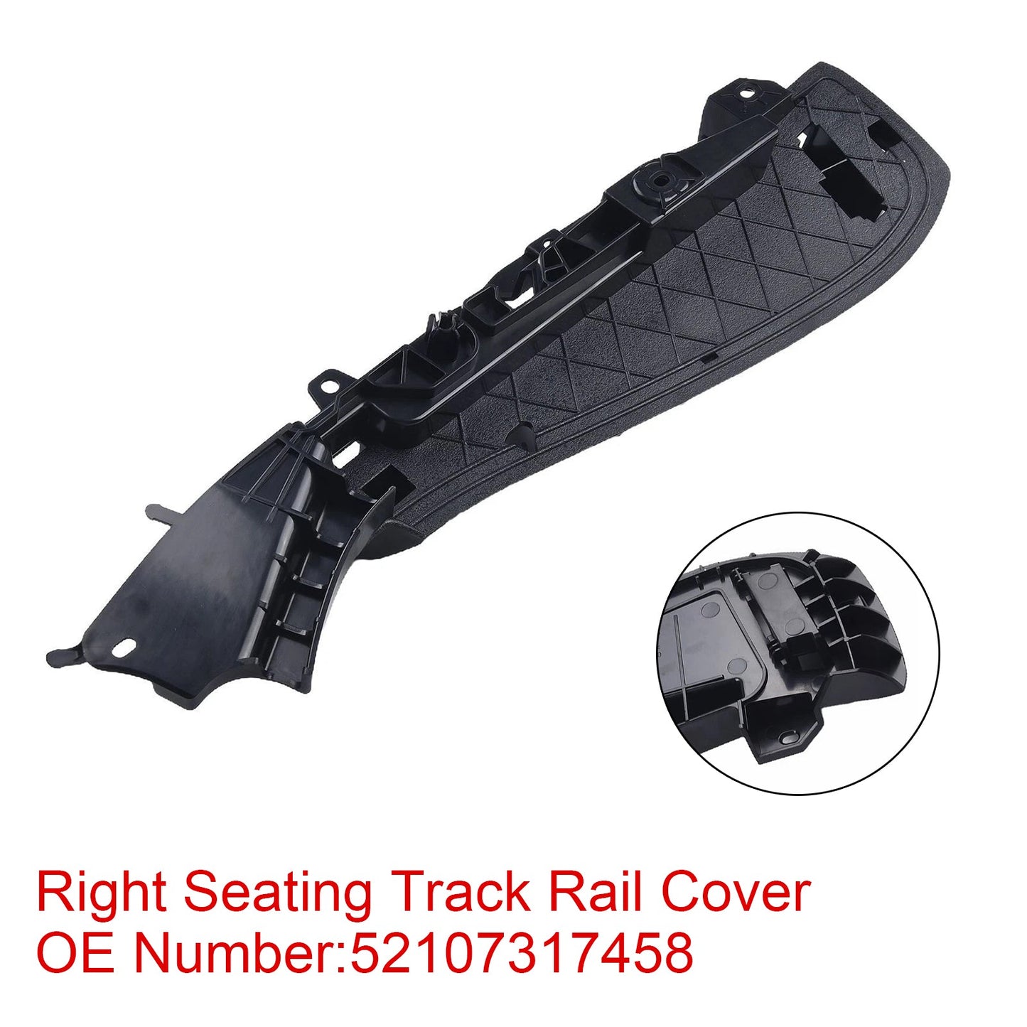 2012-2017 BMW 5 F07 GT LCI 52107317458 Right Support Seating Track Rail Cover