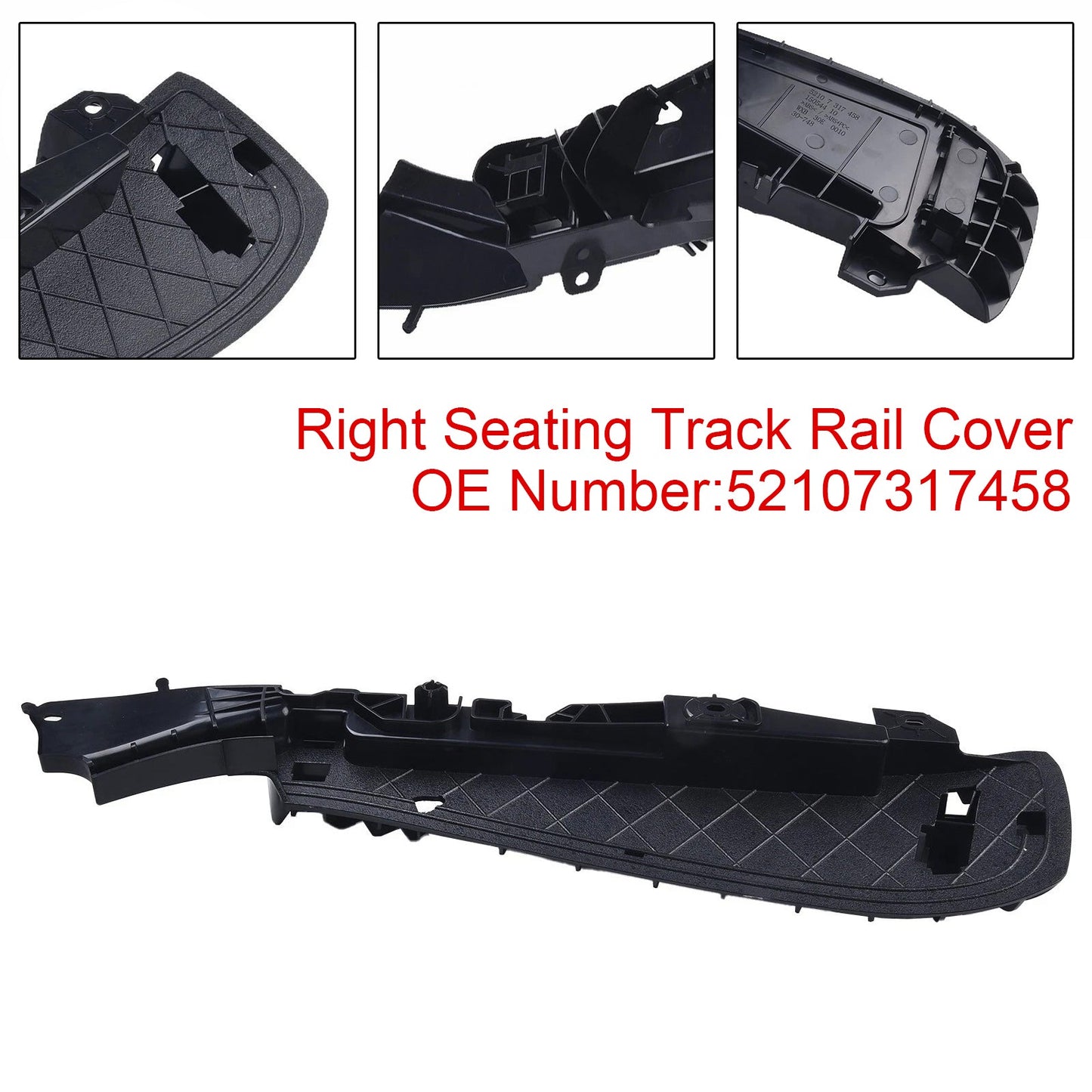 2012-2017 BMW 5 F07 GT LCI 52107317458 Right Support Seating Track Rail Cover