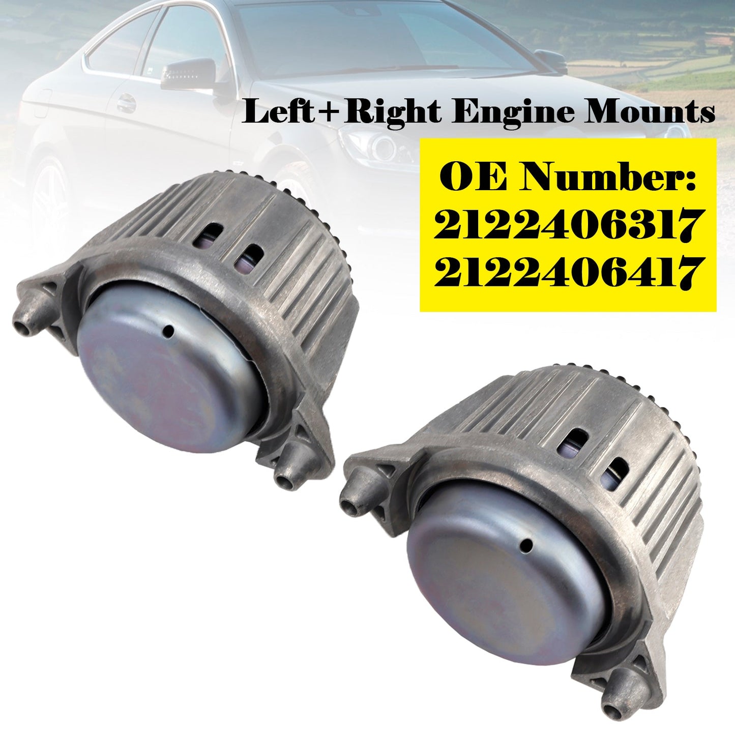2007-2014 Mercedes-Benz C-Class W204 2122406317 2x Left+ Right Engine Mounts