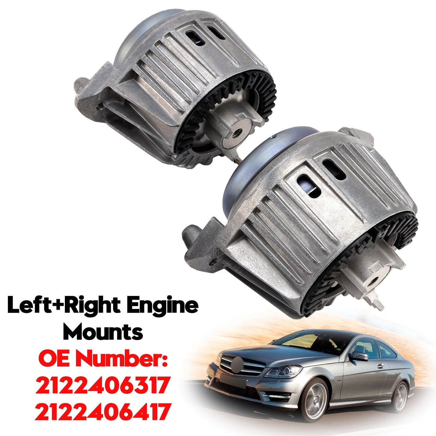 2009-2016 Mercedes-Benz E-Class C207 2122406317 2x Left+ Right Engine Mounts
