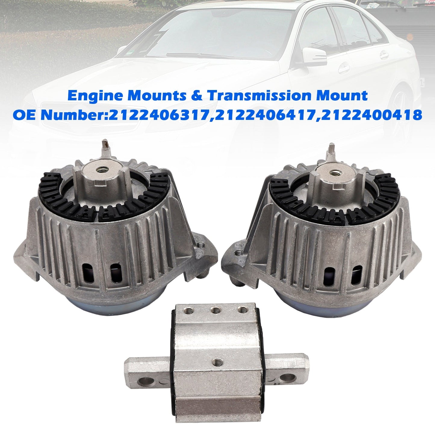 Mercedes-Benz E-Class W212 E 200 220 250 2122406317 3x Engine Mounts & Transmission Mount