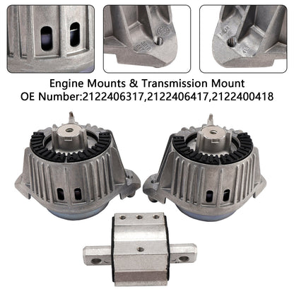 2007-2014 Mercedes-Benz C-Class S204 2122406317 3x Engine Mounts& Transmission Mount