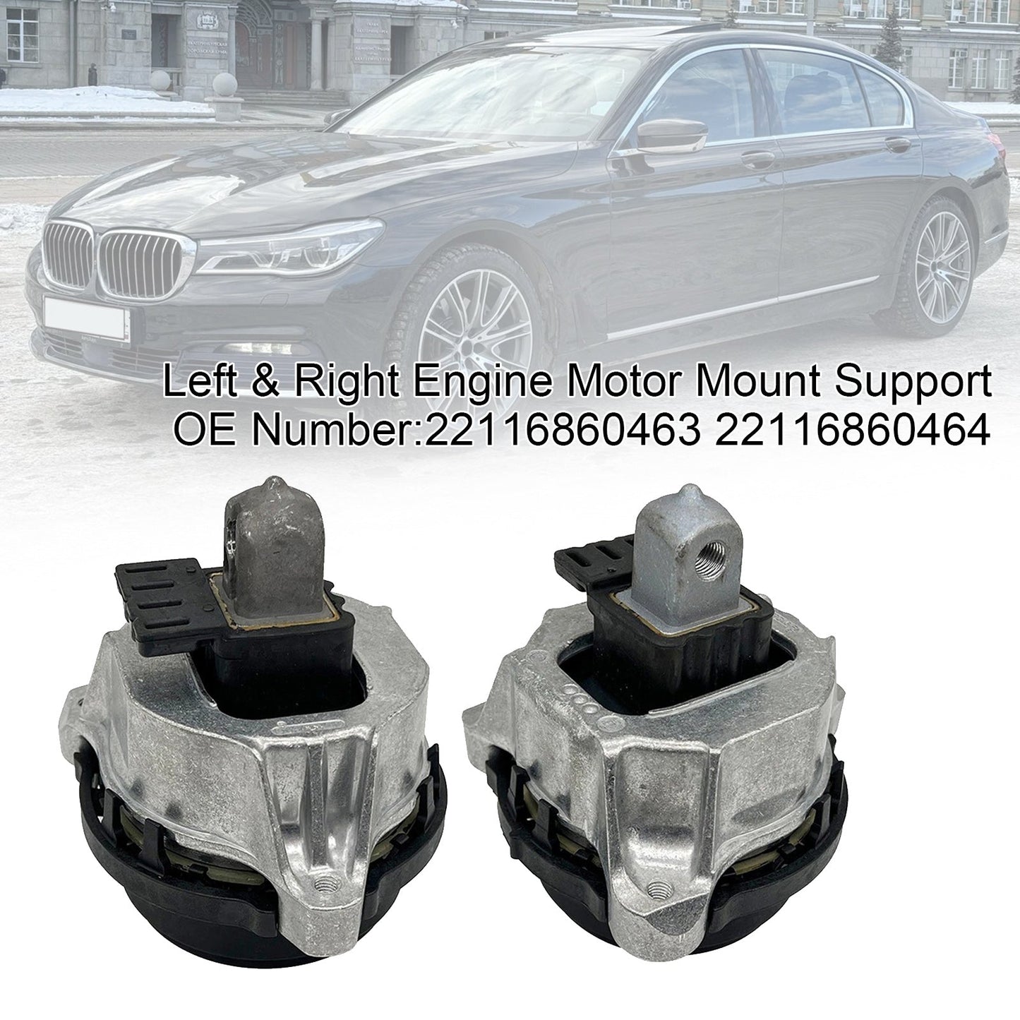 2018 BMW 5 Series 540Li 22116860463 Left& Right Engine Motor Mount Support