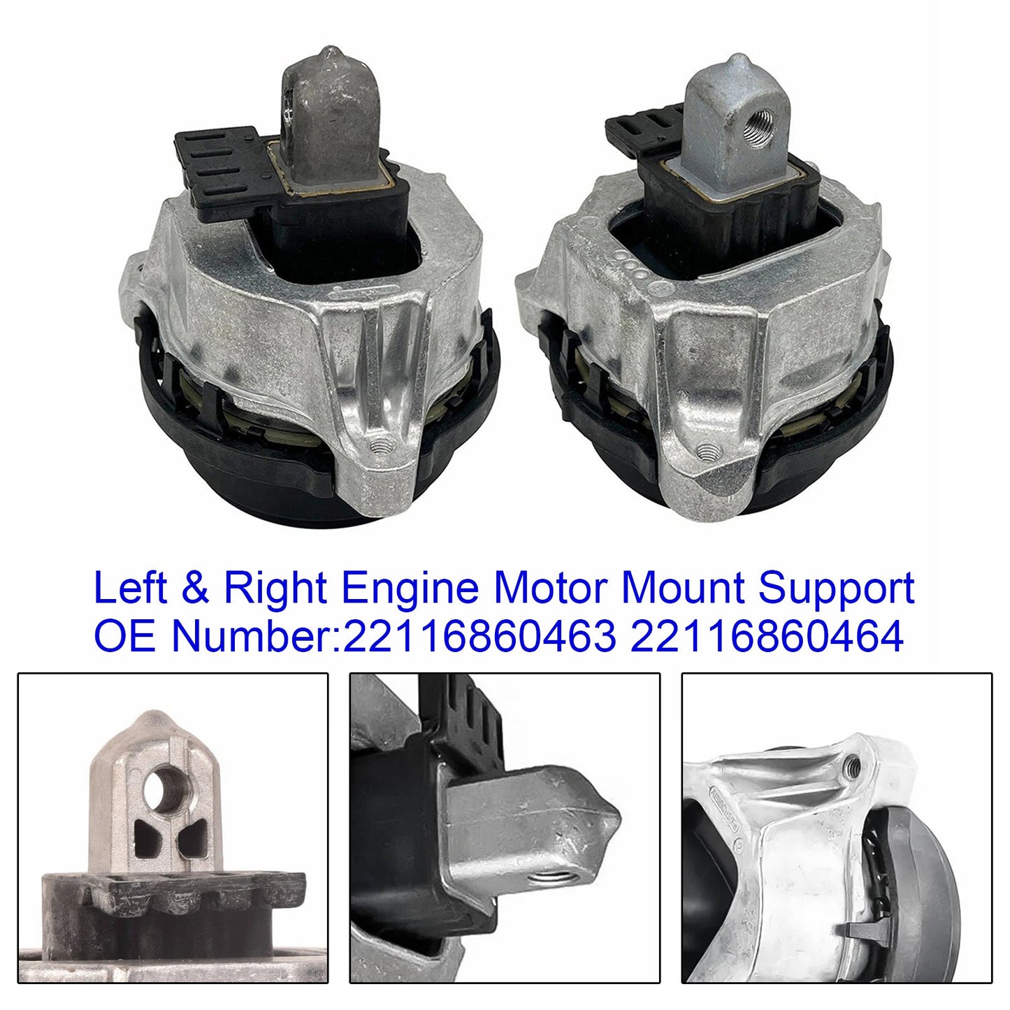 2018 BMW 5 Series 540Li 22116860463 Left& Right Engine Motor Mount Support