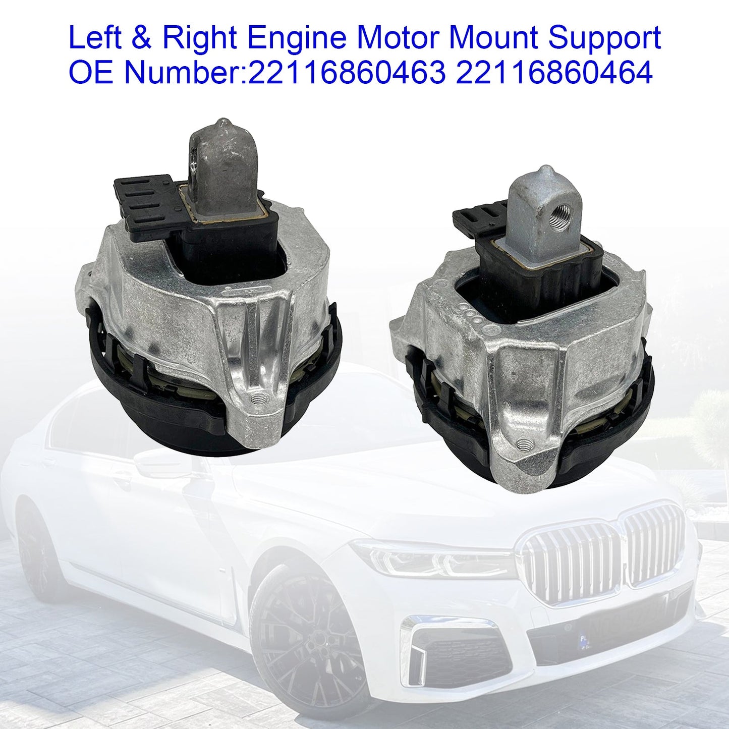 2018 BMW 5 Series 540Li 22116860463 Left& Right Engine Motor Mount Support