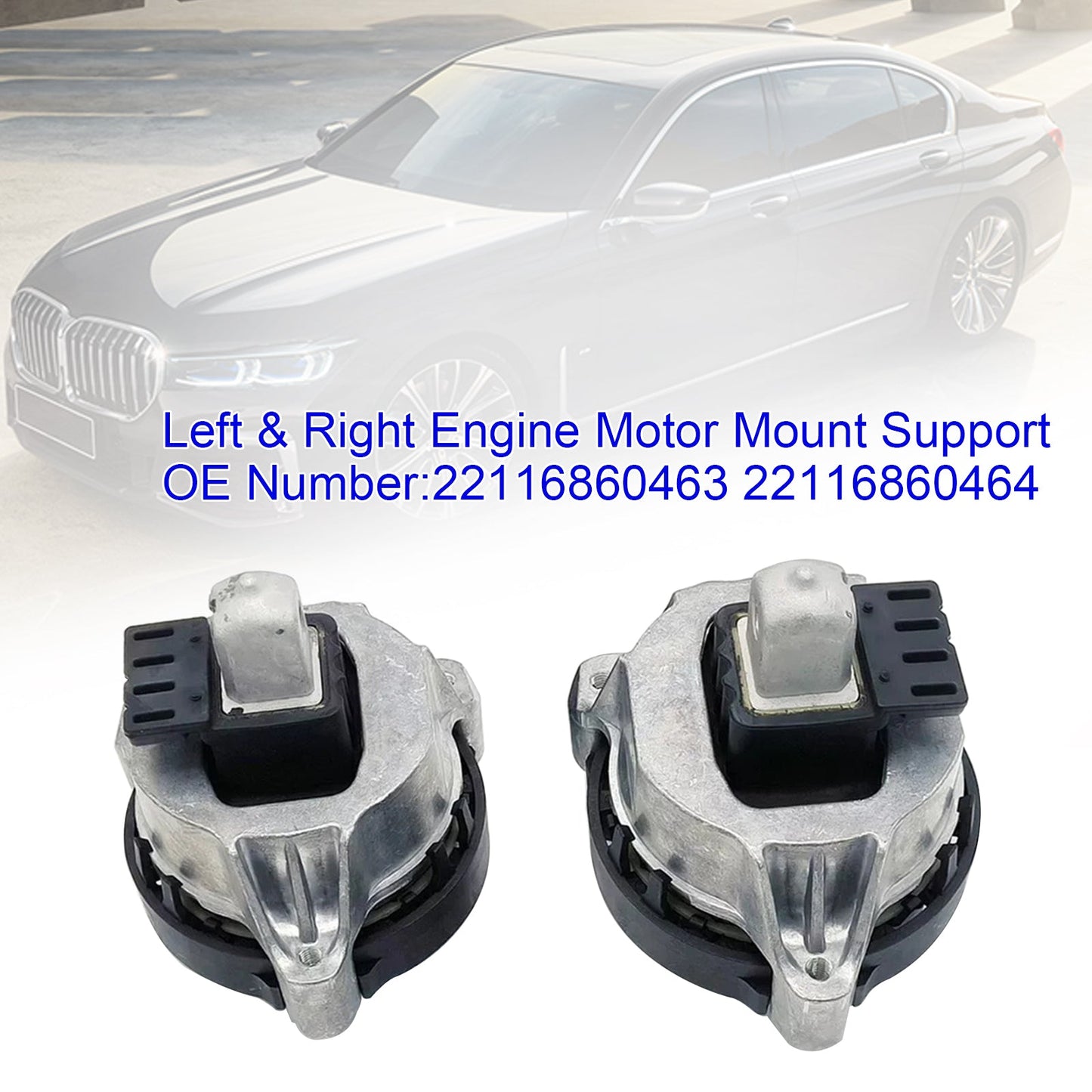 2018 BMW 5 Series 540Li 22116860463 Left& Right Engine Motor Mount Support