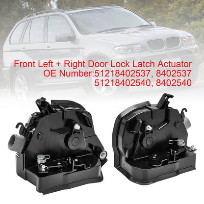 2000/01-2003/09 BMW X5 E53 4.4i 4398 ccm 210 KW 286 PS 51218402537/540 Pair Front Door Lock Latch Catch Actuator