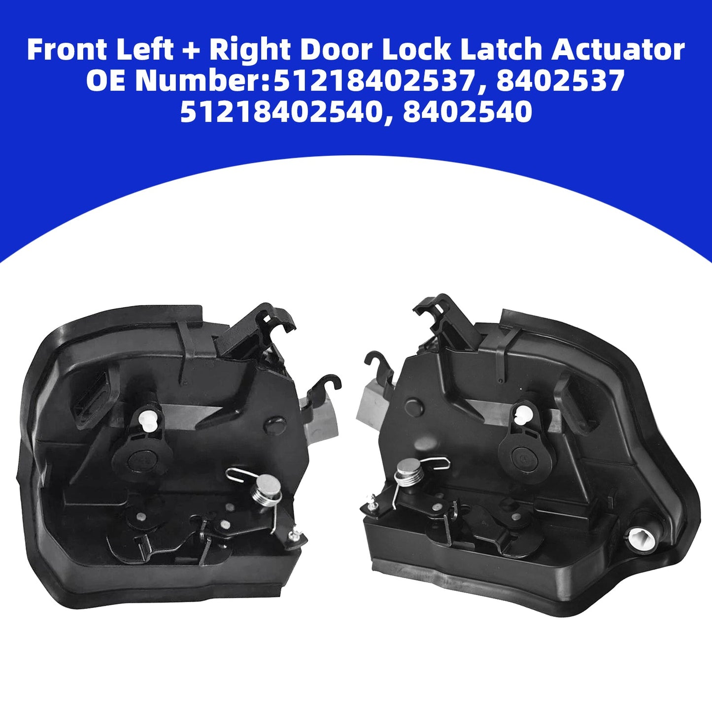 2003/10-2006/09 BMW X5 E53 3.0d 2993 ccm 160 KW 218 PS 51218402537/540 Pair Front Door Lock Latch Catch Actuator