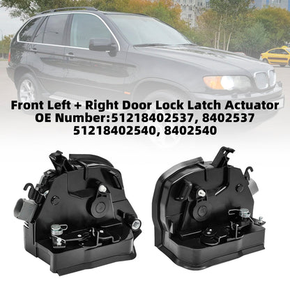 2001/10-2003/09 BMW X5 E53 4.6is 4619 ccm 255 KW 347 PS 51218402537/540 Pair Front Door Lock Latch Catch Actuator