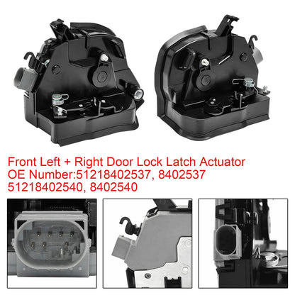 2004/04-2006/09 BMW X5 E53 4.8is 4799 ccm 265 KW 360 PS 51218402537/540 Pair Front Door Lock Latch Catch Actuator