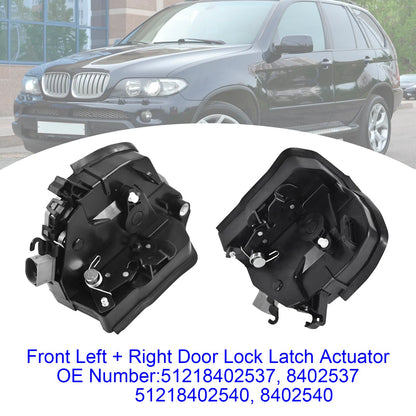 2000/01-2003/09 BMW X5 E53 4.4i 4398 ccm 210 KW 286 PS 51218402537/540 Pair Front Door Lock Latch Catch Actuator