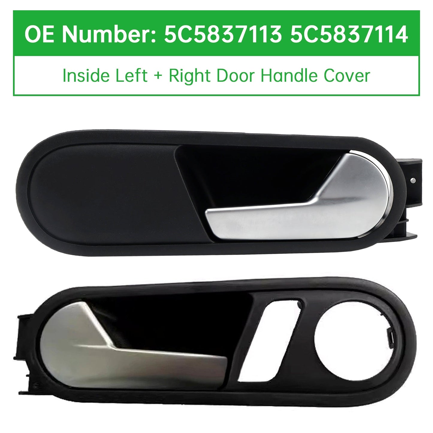 Left + Right Door Handle Cover 2012-2014 VW Beetle 5C5837113 5C5837114