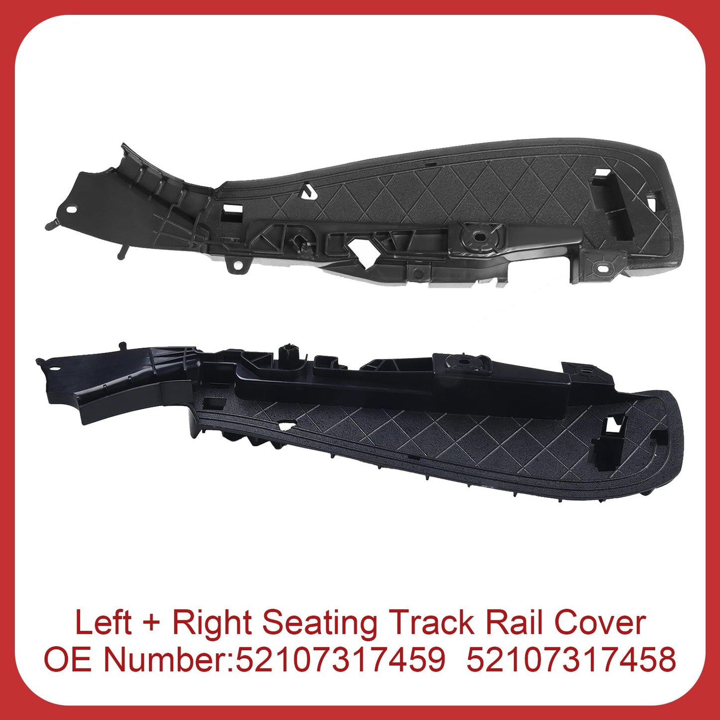 2012-2017 BMW 5 F07 GT LCI 52107317458 Left + Right Support Seat Track Rail Cover