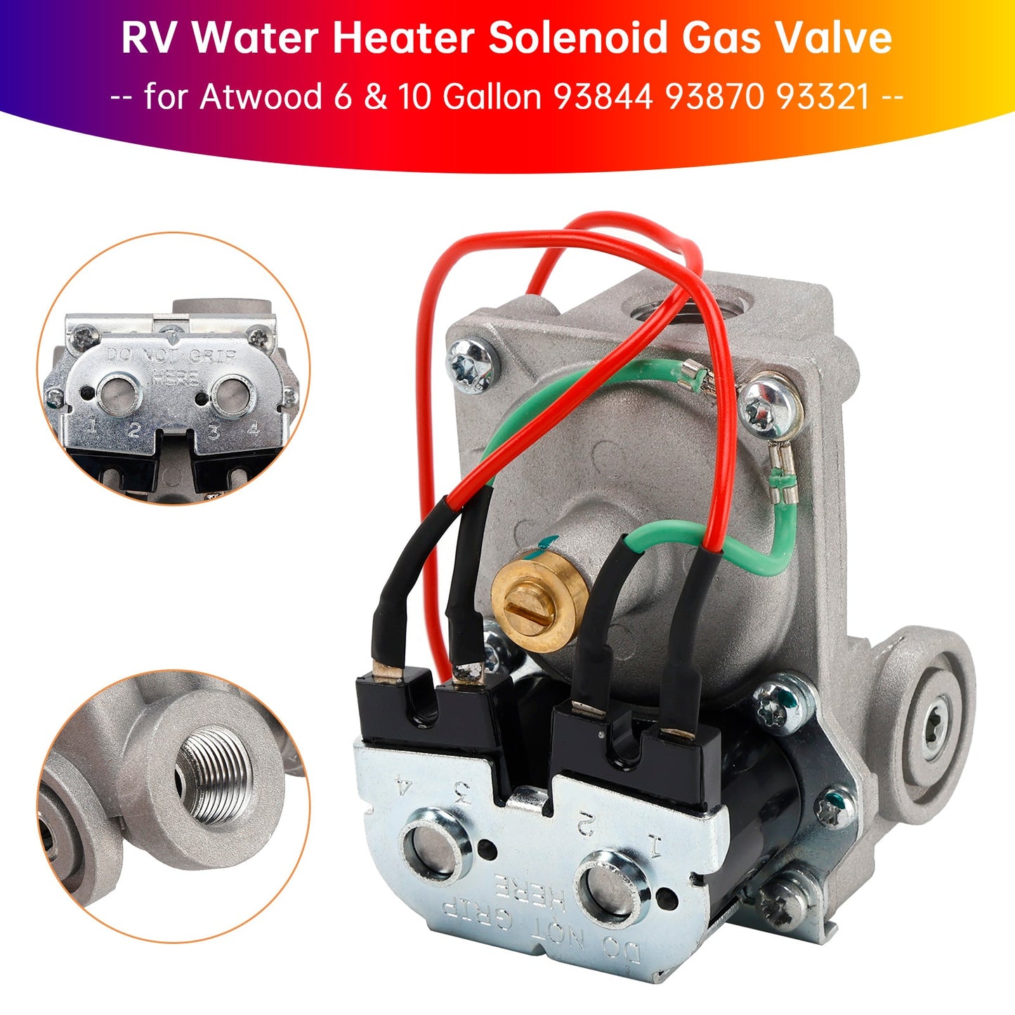 Atwood  G9-EXT G16-EXT GE9-EXT GE16-EXT GEH9-EXT GEH16-EXT 93870 RV Water Heater Solenoid Gas Valve