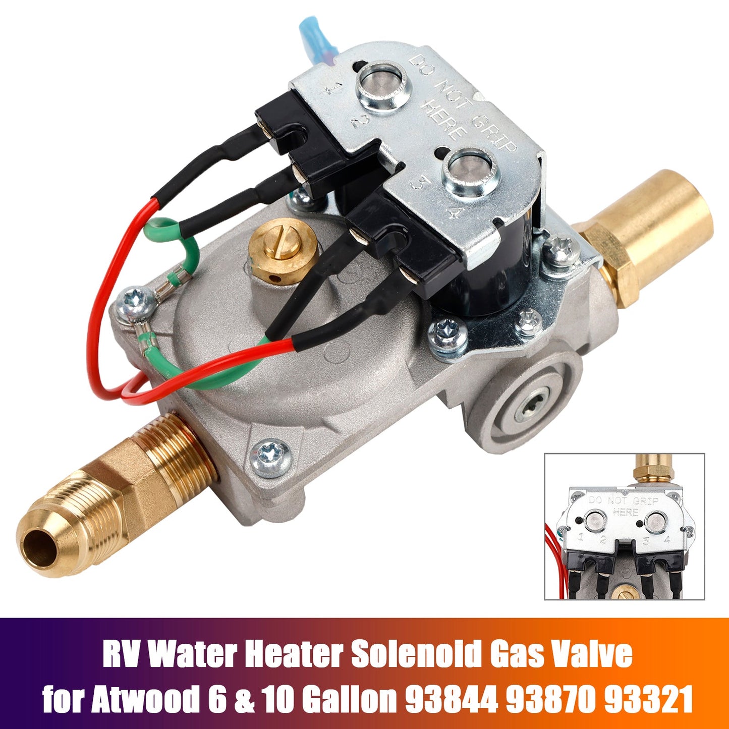 Atwood 6 & 10 Gallon 93844 93870 93321 RV Water Heater Solenoid Gas Valve
