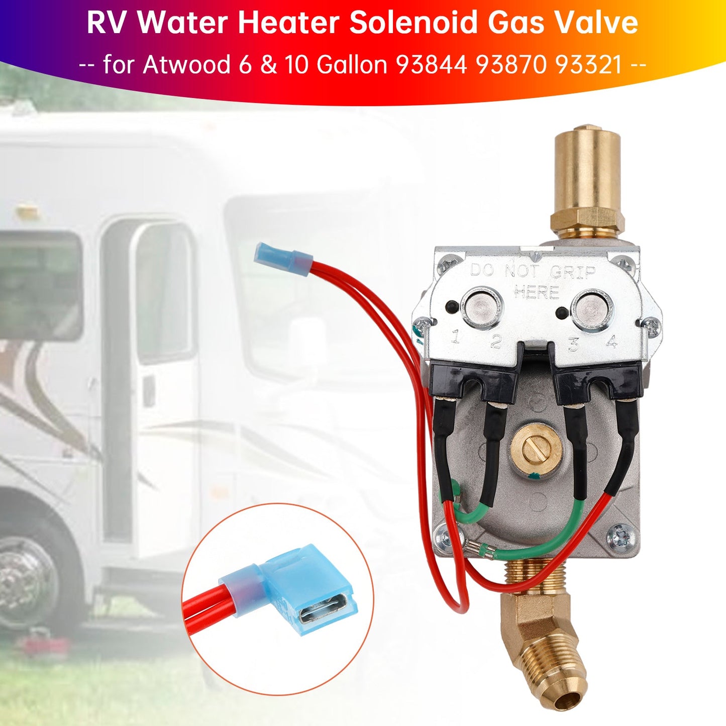 Atwood 6 & 10 Gallon 93844 93870 93321 RV Water Heater Solenoid Gas Valve