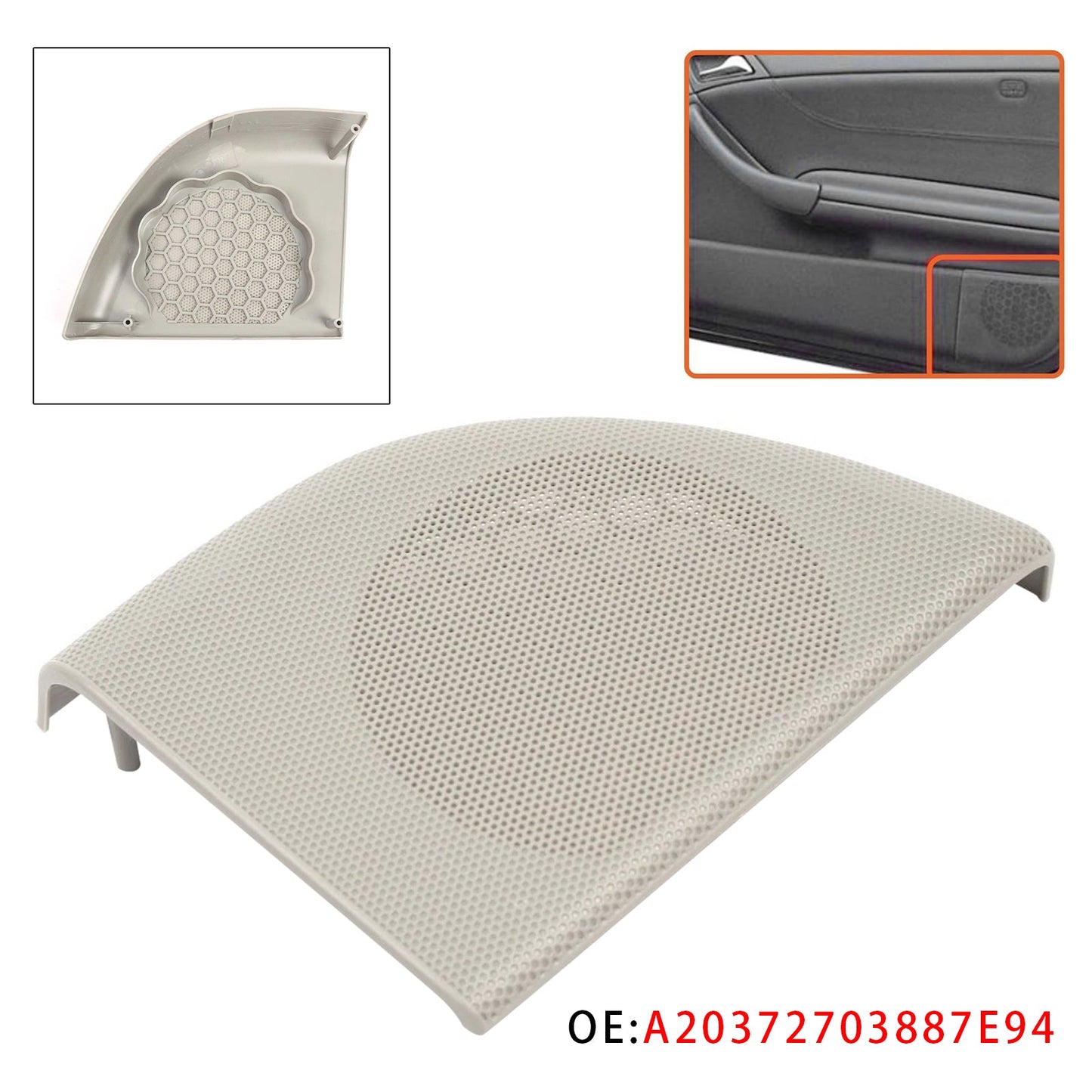 Mercedes W203 CLC Coupe A20372703887E94 Left Front Door Speaker Cover