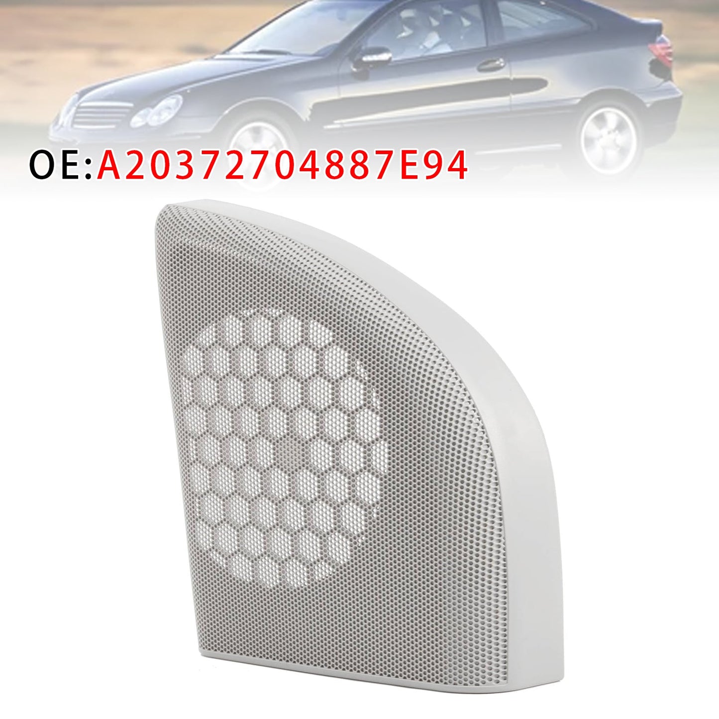 2000-2007 Mercedes Benz W203 C-Class Coupe 2 Door A20372704887E94 Right Front Door Speaker Cover