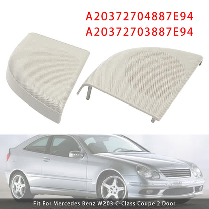 2000-2007 Mercedes Benz W203 C-Class Coupe 2 Door A20372704887E94 Pair Front Door Speaker Cover