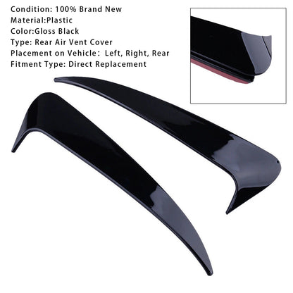 Mercedes Benz C-Class 4 Door Sedan With AMG Sport Bumper With Vent Only Gloss Black Rear Air Vent Cover