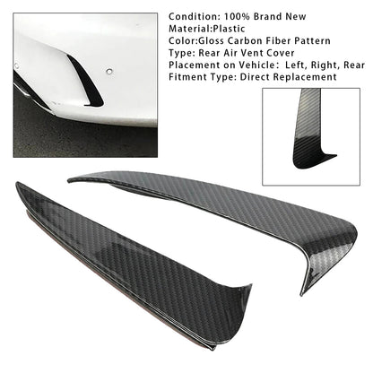 Mercedes Benz C-Class 4 Door Sedan With AMG Sport Bumper With Vent Only Rear Air Vent Cover Carbon Fiber Look