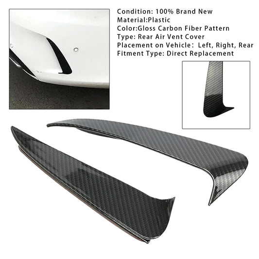Rear Air Vent Cover Carbon Fiber Look For Benz C Class W205 C43 C63 2014-2019