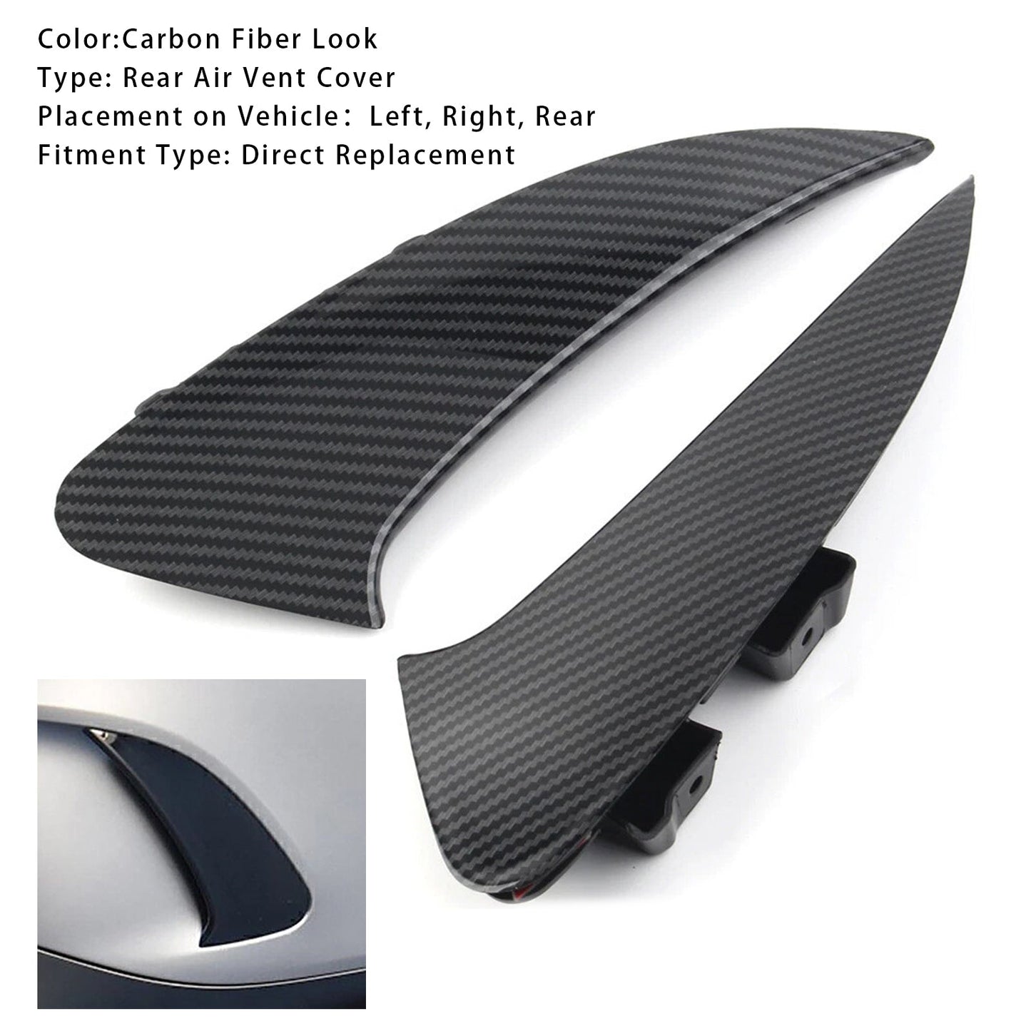 Carbon Look Rear Air Vent Cover 2020+ Benz CLA C118 CLA45 AMG