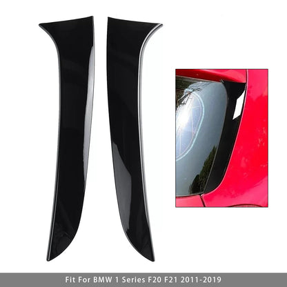 2011-2019 BMW 1 Series F20 F21 Gloss Black Pair Rear Window Side Wing Spoiler