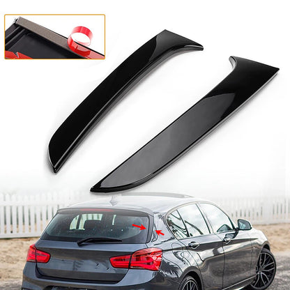 2011-2019 BMW 1 Series F20 F21 Gloss Black Pair Rear Window Side Wing Spoiler