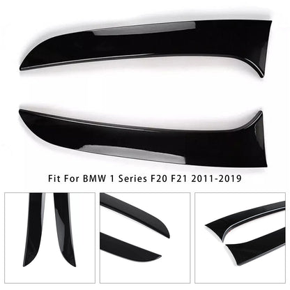 2011-2019 BMW 1 Series F20 F21 Gloss Black Pair Rear Window Side Wing Spoiler