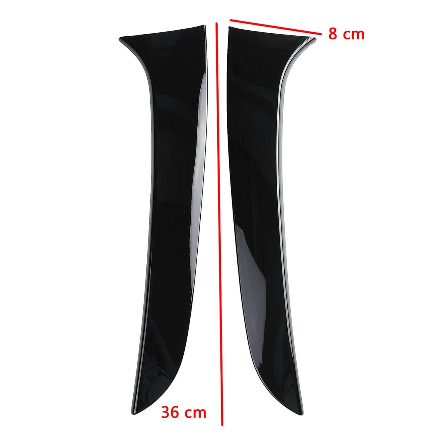 2011-2019 BMW 1 Series F20 F21 Gloss Black Pair Rear Window Side Wing Spoiler