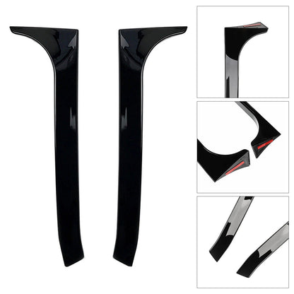 Gloss Black Pair Rear Window Side Wing Spoiler For VW Golf MK6 GTI 08-13