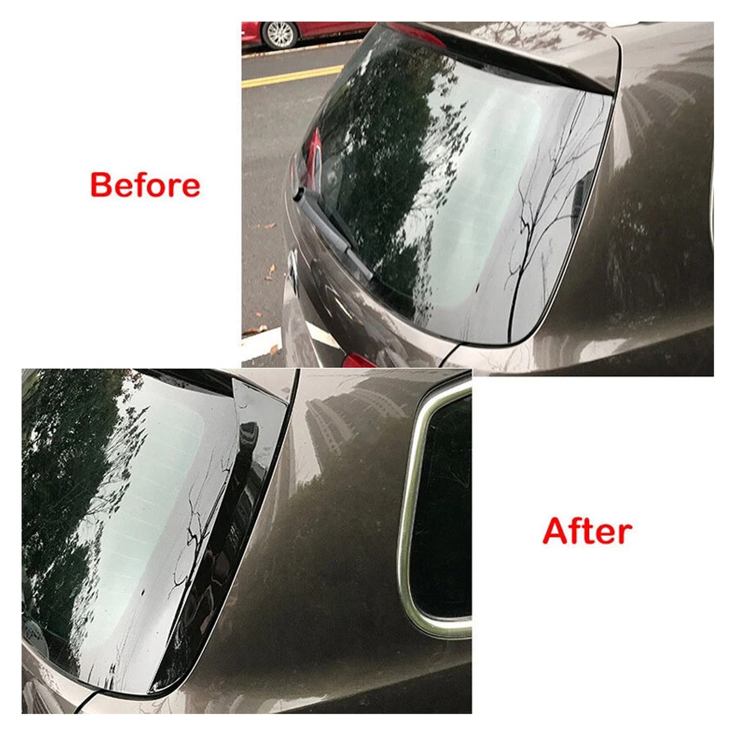 2011-2015 Volkswagen Passat B7 Variant Wagon Gloss Black Pair Rear Window Side Wing Spoiler