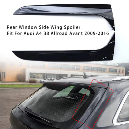Gloss Black Pair Rear Window Side Wing Spoiler For Audi A4 B8 Avant 09-16