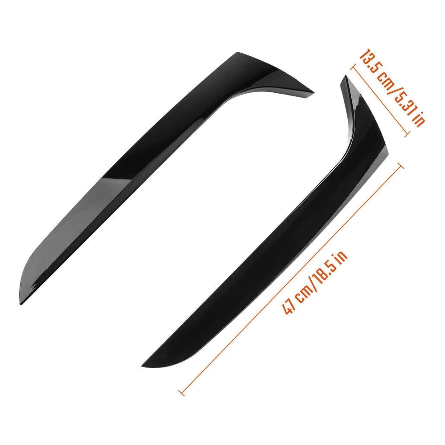 Gloss Black Pair Rear Window Side Wing Spoiler For Audi A4 B8 Avant 09-16